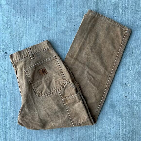Vintage Y2K carhartt brown work wear carpenter pants - Picture 1 of 6